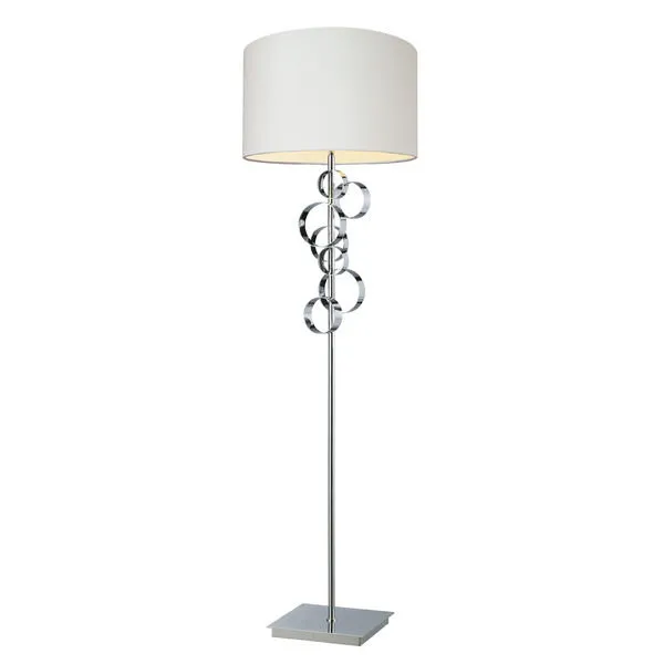 Product Image 1 for Avon Comtemporary Chrome Floor Lamp With Intertwined Circular Design from Elk Home