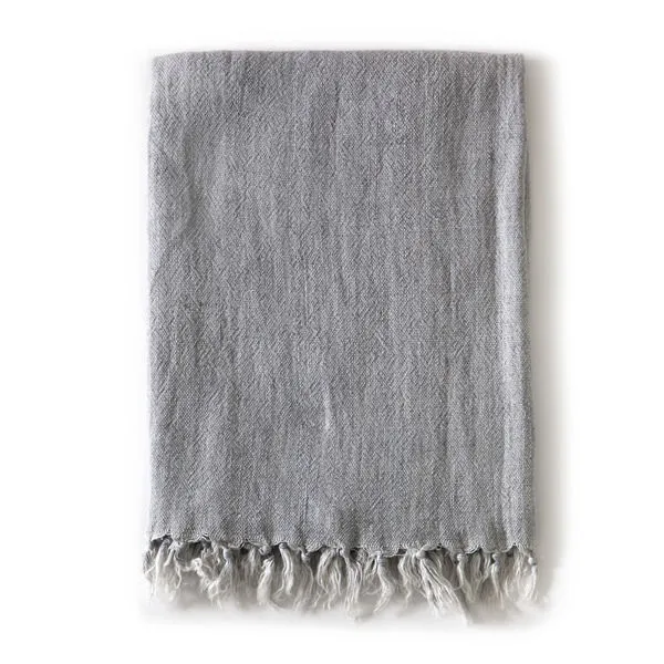 Product Image 1 for Montauk Linen Throw Blanket - Ocean from Pom Pom at Home
