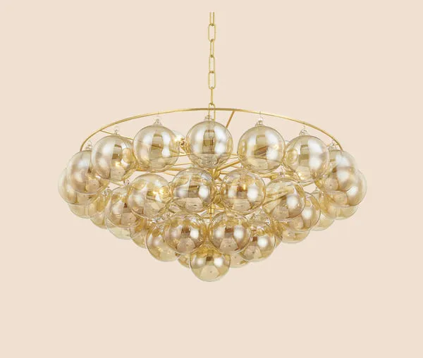 Product Image 2 for Mimi 9-Light Aged Brass Bubble Chandelier from Mitzi