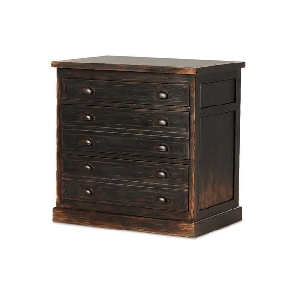Product Image 1 for Architects Distressed Black Cabinet from Four Hands