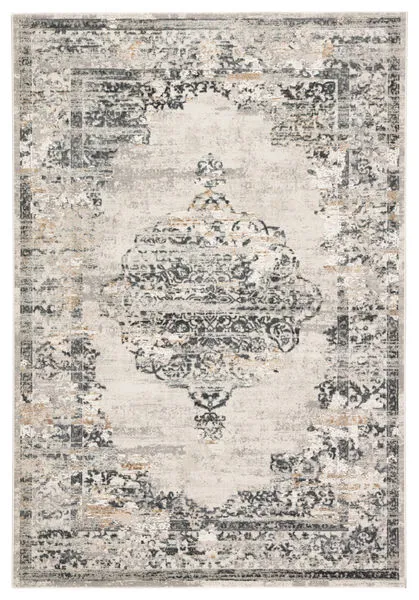 Product Image 5 for Talia Medallion Gray/ Ivory Rug from Jaipur 
