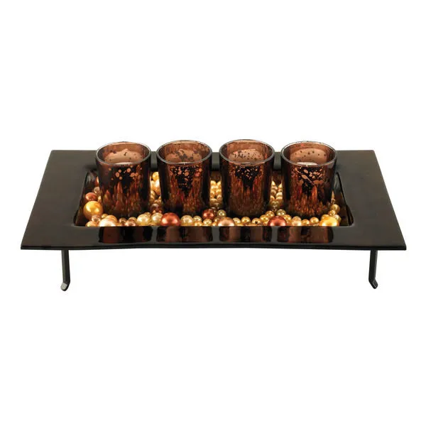 Product Image 1 for Set/4 Rectangular Votives And Tray from Elk Home