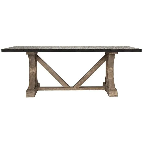 Product Image 1 for X Base Table With Zinc Top Vintag from Noir
