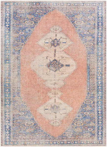 Product Image 5 for Amelie Peach / Cobalt Blue Rug from Surya