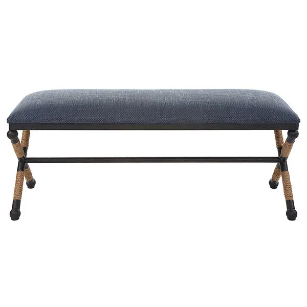Product Image 9 for Firth Rustic Navy Sofa Bench from Uttermost