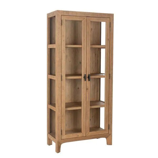 Product Image 1 for Crest Reclaimed Pine Wood Curio Cabinet from Classic Home Furnishings
