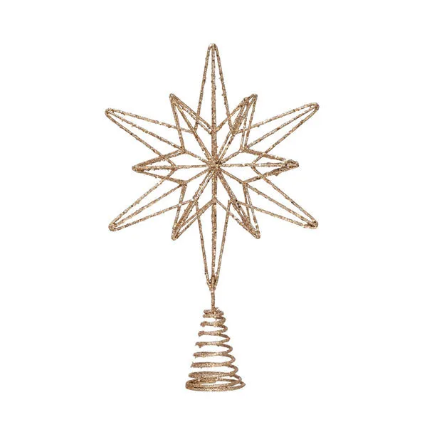 Product Image 1 for Joseph Metal & Mica Champagne Star Tree Topper from Creative Co-Op