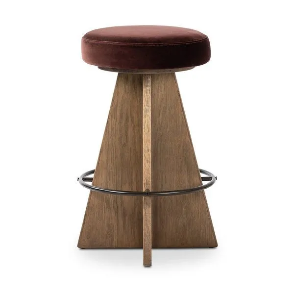 Product Image 1 for Damon Surrey Plum Swivel Bar + Counter Stool from Four Hands