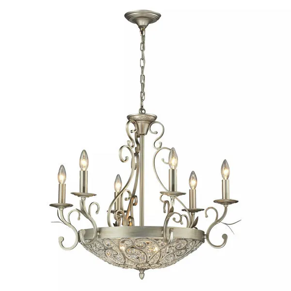 Product Image 1 for Andalusia Collection 6+3 Light Chandelier In Aged Silver from Elk Lighting