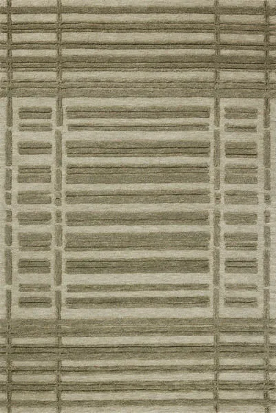 Bradley Sage Olive Rug featuring hand-tufted two-toned sage and olive linear striped pattern with alternating high-low pile.
