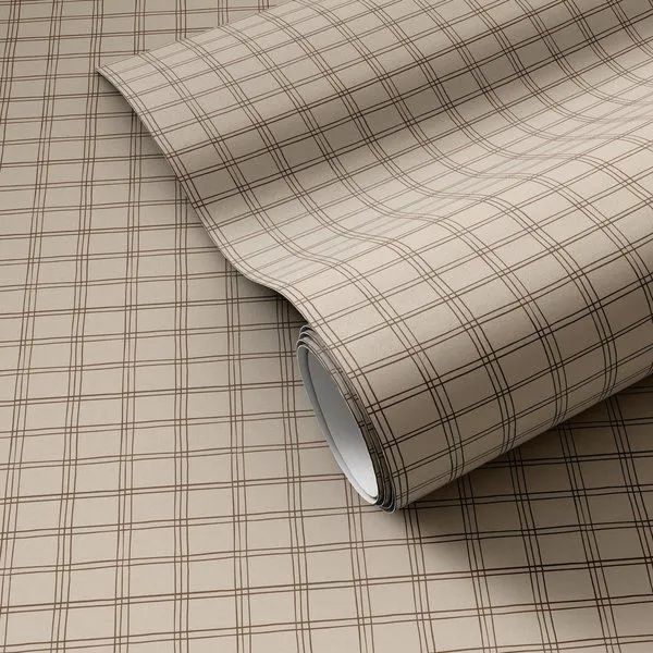 Product Image 1 for Hand Checks Taupe II Wallpaper by Getty Images from Four Hands