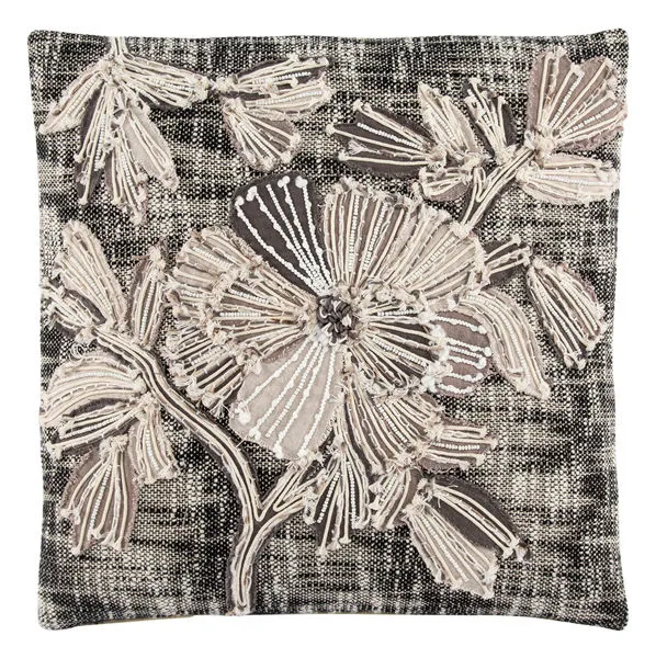 Product Image 4 for Rosetti Black/ Gray Floral  Throw Pillow 20 inch by Nikki Chu from Jaipur 