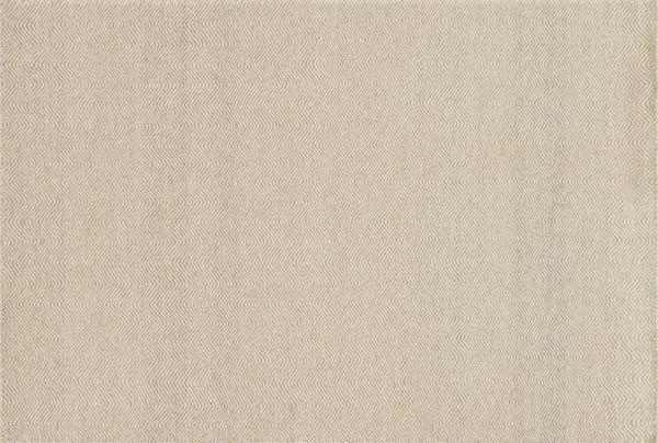 Neutral beige Oakwood Gravel Rug with a fine speckled, hand-woven wool texture displaying subtle zigzag pattern