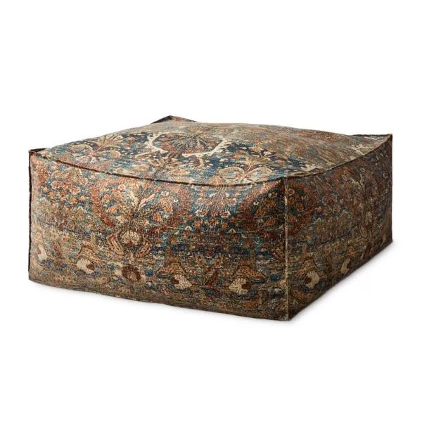 Product Image 3 for Evelyn Navy / Multi Pouf from Loloi