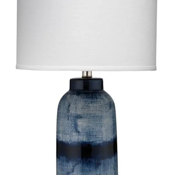 Product Image 7 for Large Batik Table Lamp Digo  Medium Drum Shade Raffia from Jamie Young