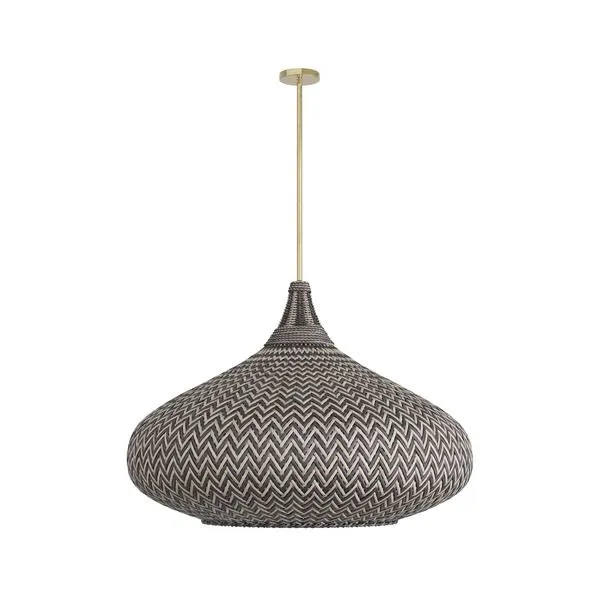 Product Image 1 for Tulum Black Rattan Pendant from Arteriors