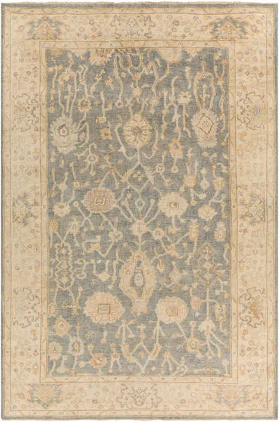 Product Image 1 for Normandy Global Inspired Wool Charcoal / Medium Gray Rug - 2' x 3' from Surya