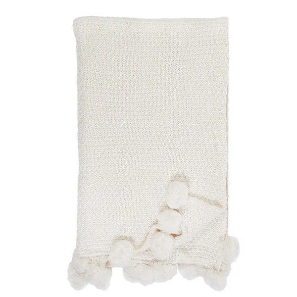 Product Image 1 for Riley Oversized Throw Blanket - Antique White from Pom Pom at Home