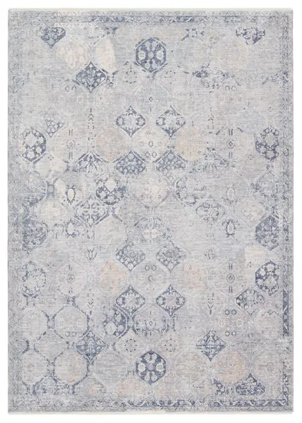 Product Image 5 for Rune Trellis Gray/ Navy Rug from Jaipur 