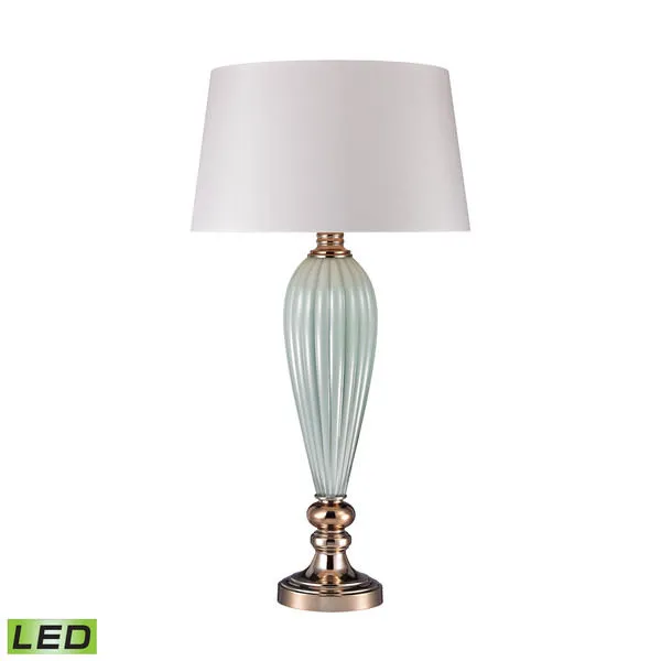 Product Image 1 for Mint Ribbed Lamp With Gold Accents from Elk Home