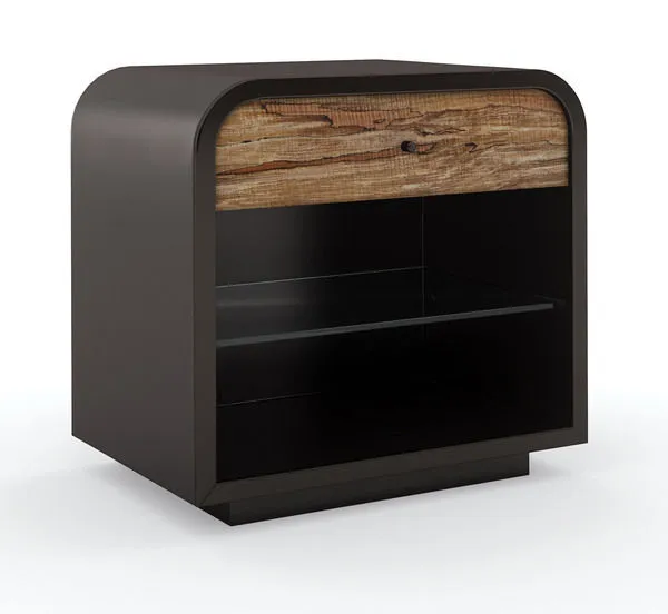 Product Image 1 for Black Wood Modern Excess Knot Nightstand from Caracole
