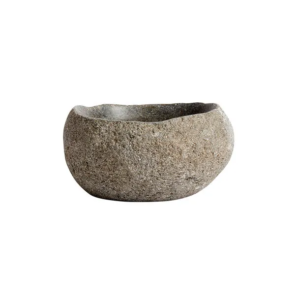 Valley Nature Bowl with natural rough stone texture and an irregular organic shape