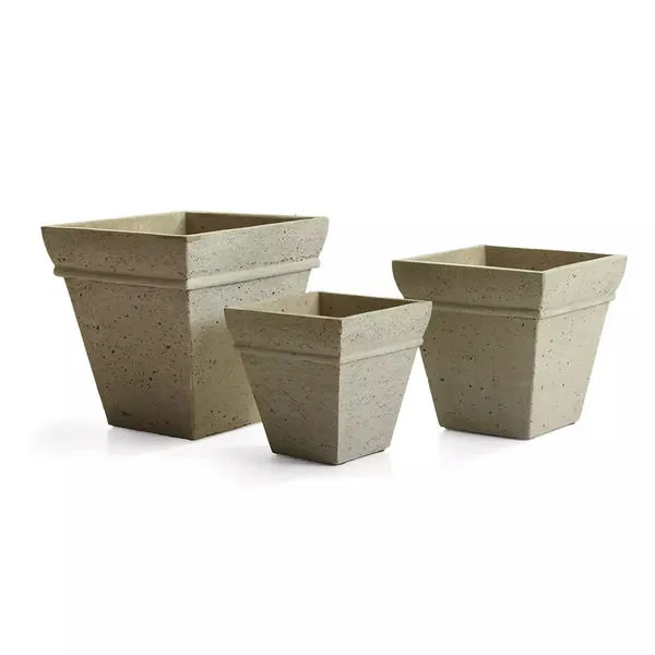 Product Image 1 for Concretelite Cailen Square Pots, Set Of 3 from Napa Home And Garden