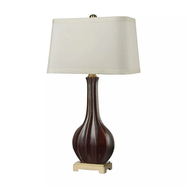 Product Image 1 for Fluted Ceramic Table Lamp In Red Glaze from Elk Home