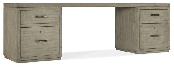 Product Image 1 for Linville Falls Oak Veneer 96" Desk with Two Files from Hooker Furniture