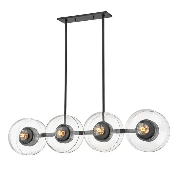 Product Image 1 for Kert 8-Light Island Light - Black Brass from Hudson Valley