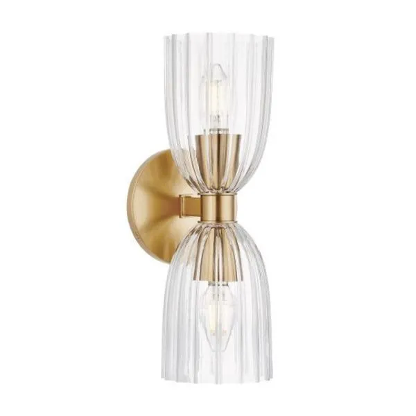 Product Image 1 for 2-Light Wall Sconce in Natural Brass from Savoy House 