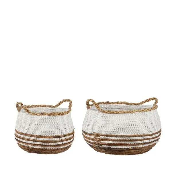 Product Image 1 for Abacos Banana Leaf Short Baskets (Set Of Two) from BIDKHome