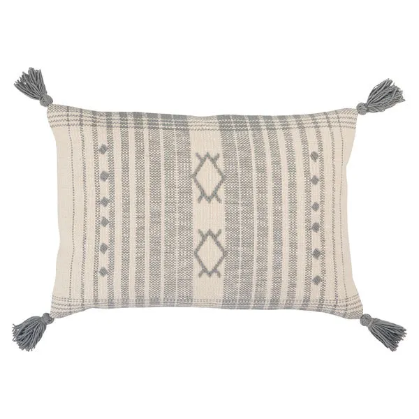 Product Image 4 for Razili Slate/ Cream Tribal Polyester Lumbar Pillow from Jaipur