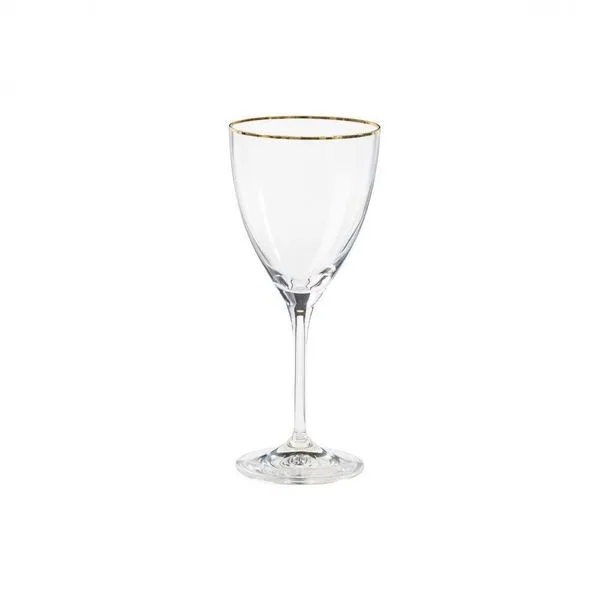 Product Image 1 for Sensa Wine Glass, Set of 6 - Clear with Golden Rim from Casafina
