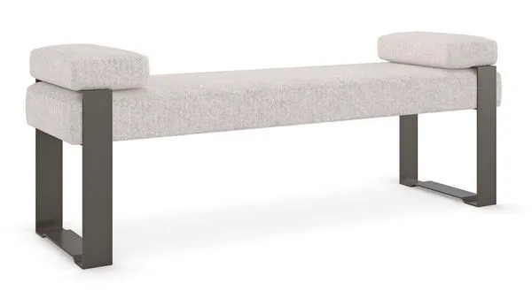 Product Image 1 for Gray Velvet Modern Lasting Impression Bench from Caracole