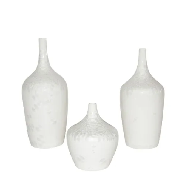 Product Image 2 for Contemporary White Crystal Shell Vases(Set Of 3) from Legend of Asia