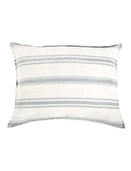 Product Image 1 for Jackson Linen Standard Sham - Cream / Grey from Pom Pom at Home
