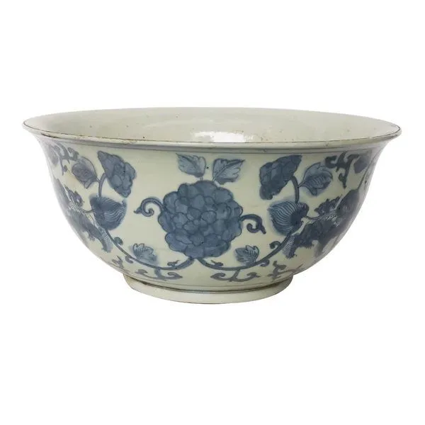 Product Image 1 for Blue & White Bowl Lion Floral from Legend of Asia