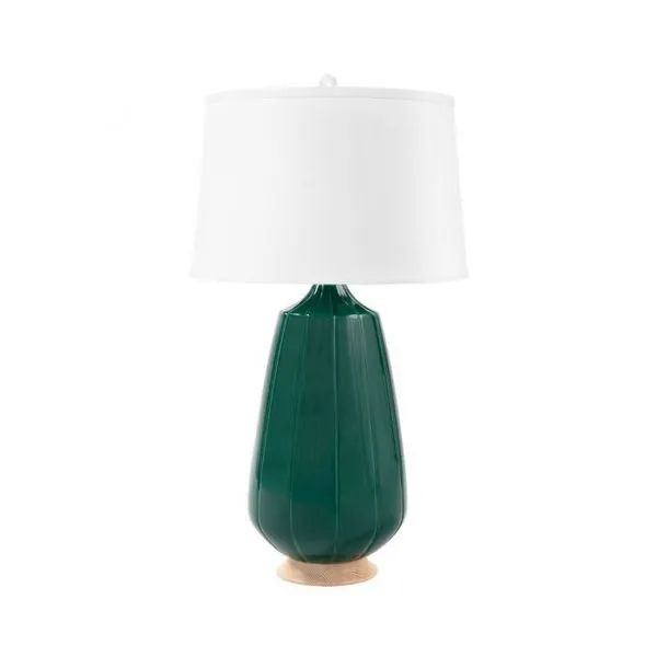 Product Image 1 for Aurora Glazed Emerald Green Ceramic Lamp from Villa & House