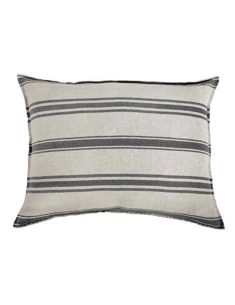 Product Image 1 for Jackson Linen Standard Sham - Flax /  Midnight from Pom Pom at Home