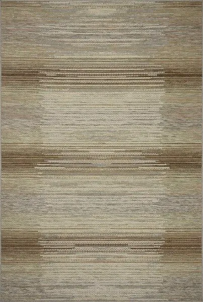 Saylor Earthen Weave Rug with muted earth tones and horizontal striped weave pattern in beige, brown, and gray hues