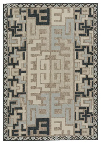 Product Image 5 for Arpino Indoor/ Outdoor Geometric Beige/ Dark Gray Rug from Jaipur 