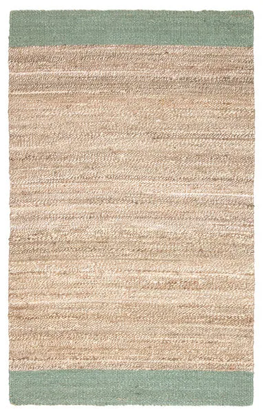 Product Image 4 for Mallow Natural Bordered Tan/ Blue Rug from Jaipur 