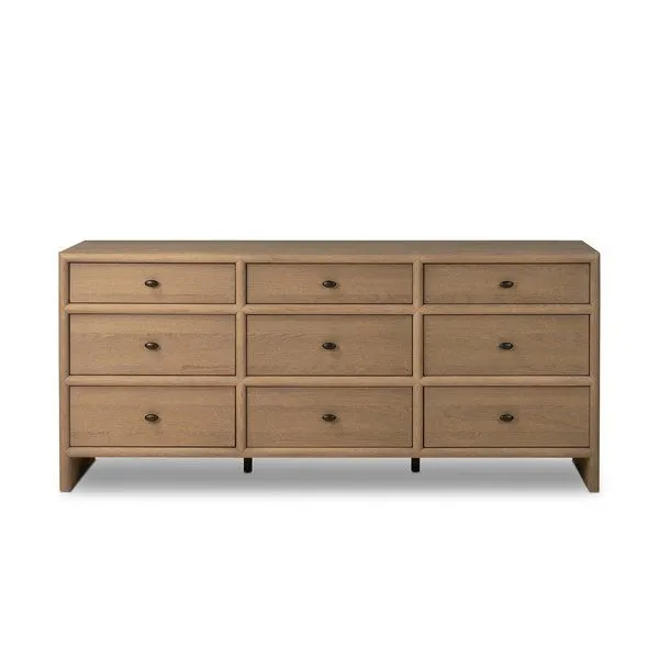 Product Image 1 for Analisa Sandy Oak 9 Drawer Dresser from Four Hands