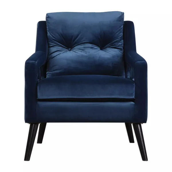 Product Image 2 for Uttermost O'brien Blue Velvet Armchair from Uttermost
