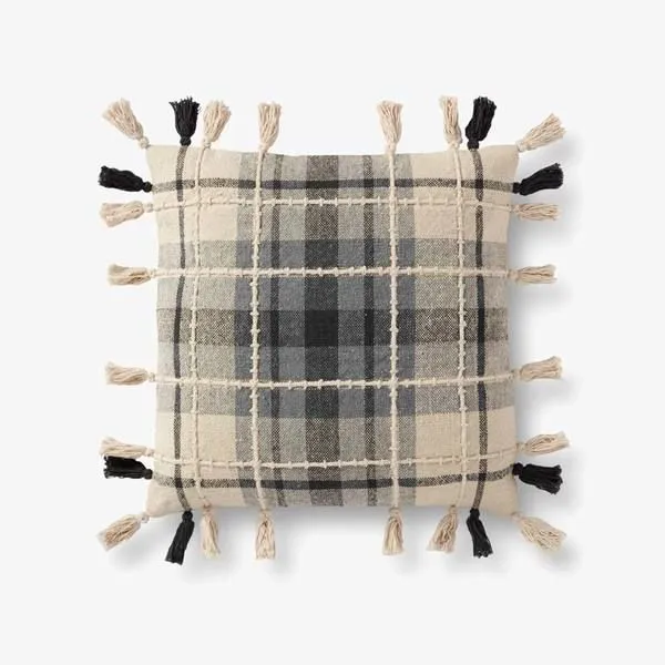 Product Image 4 for Grey / Multi Plaid Pillow from Loloi