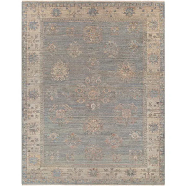 Product Image 3 for KhoGlobal Hand-Knotted Geometric Tan Sage / Dusty Blue Rug - 2' x 3' from Surya