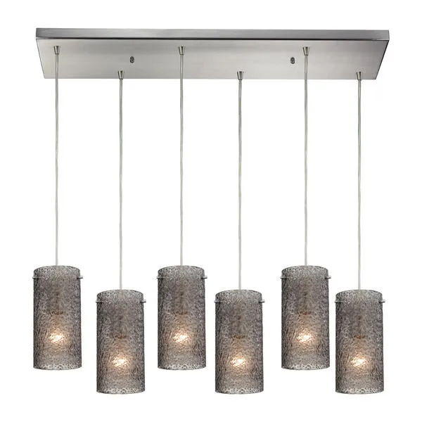 Product Image 1 for Ice Fragments 6 Light Pendant In Satin Nickel from Elk Lighting