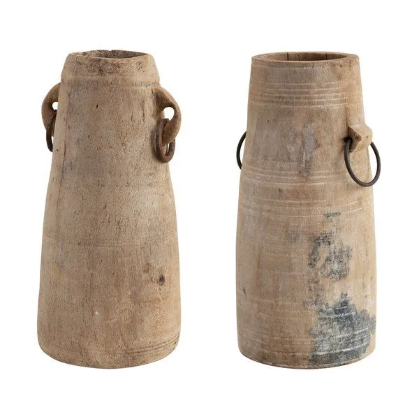 Product Image 1 for Round Wood Milk Jug from Creative Co-Op