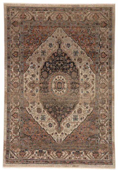 Product Image 8 for Irenea Medallion Tan/ Ivory Rug from Jaipur 